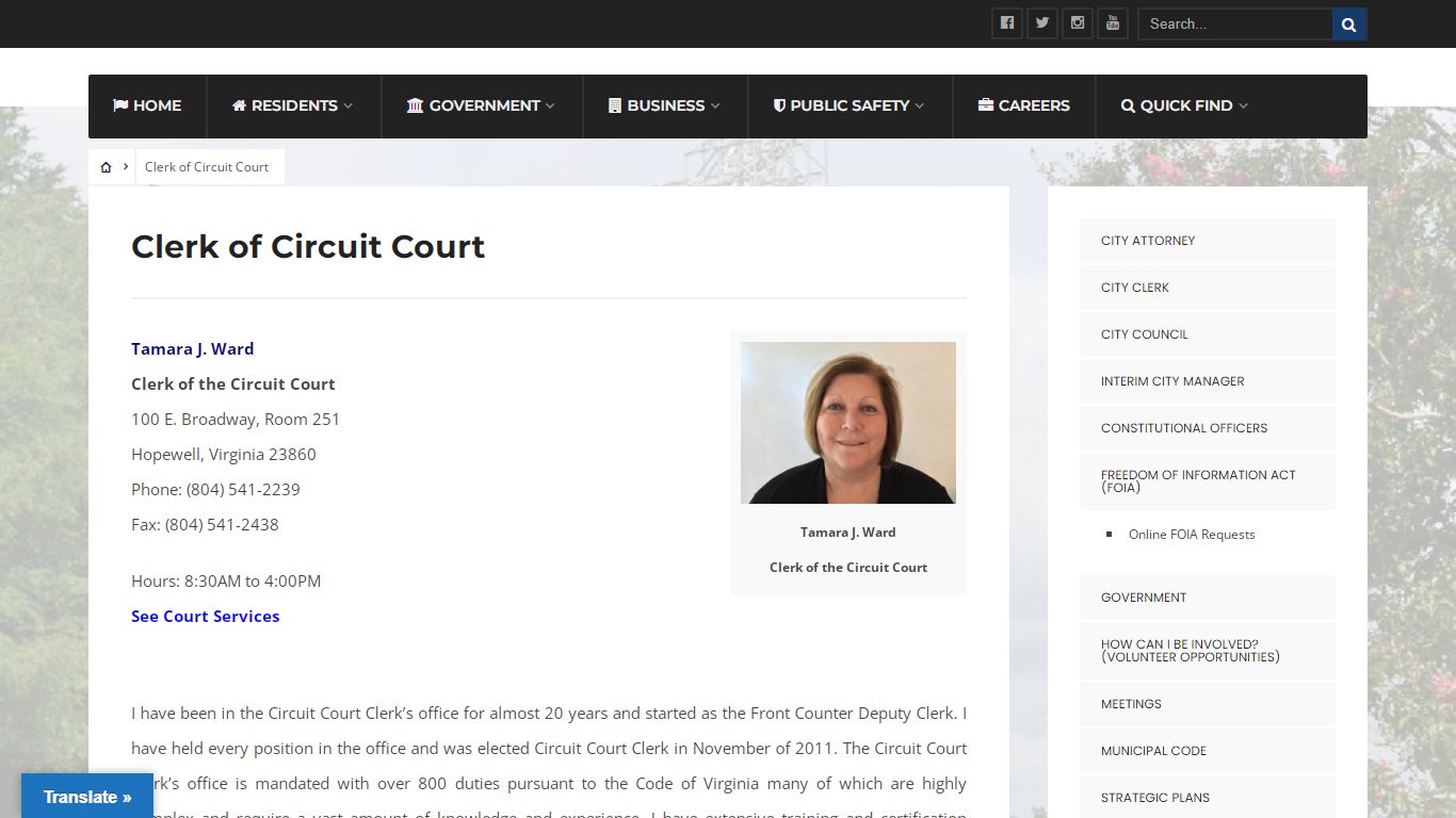 Clerk of Circuit Court - | Welcome to Hopewell