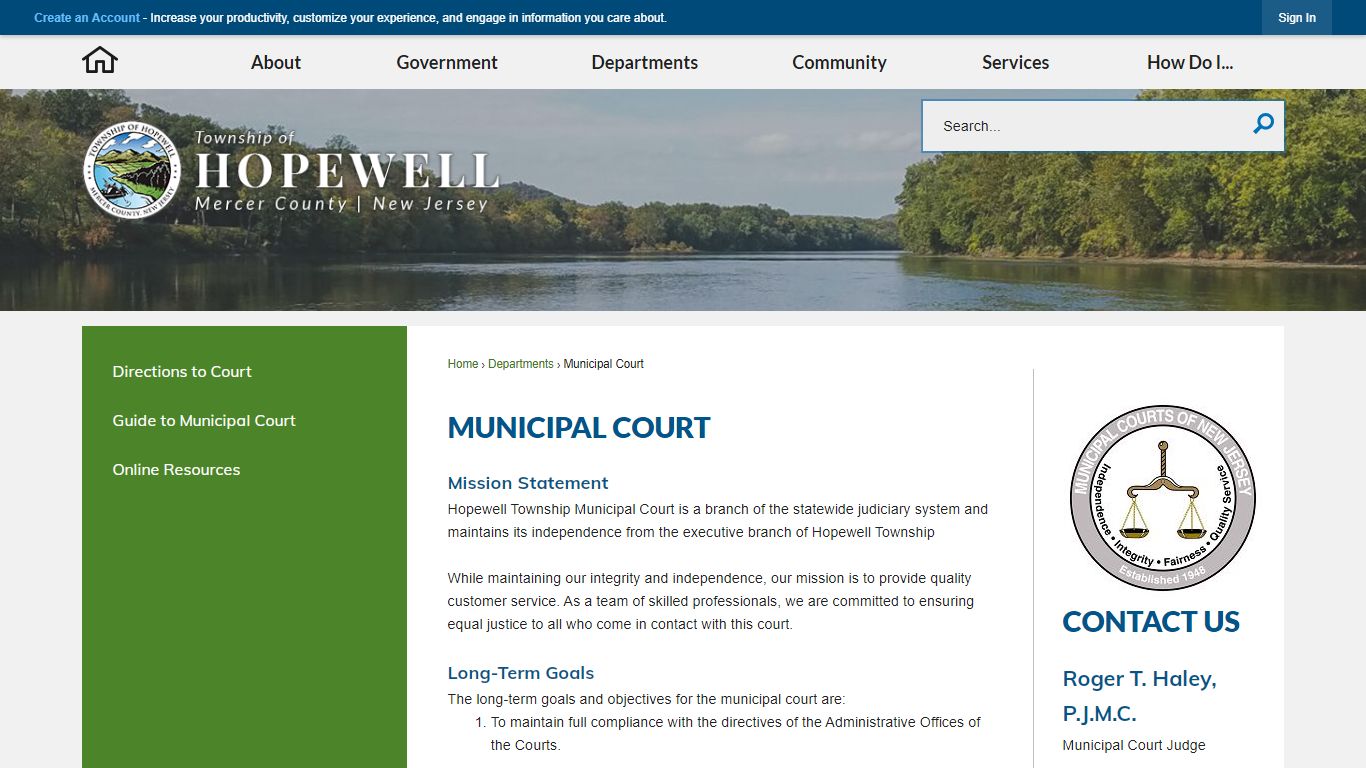 Municipal Court | Hopewell Township, NJ