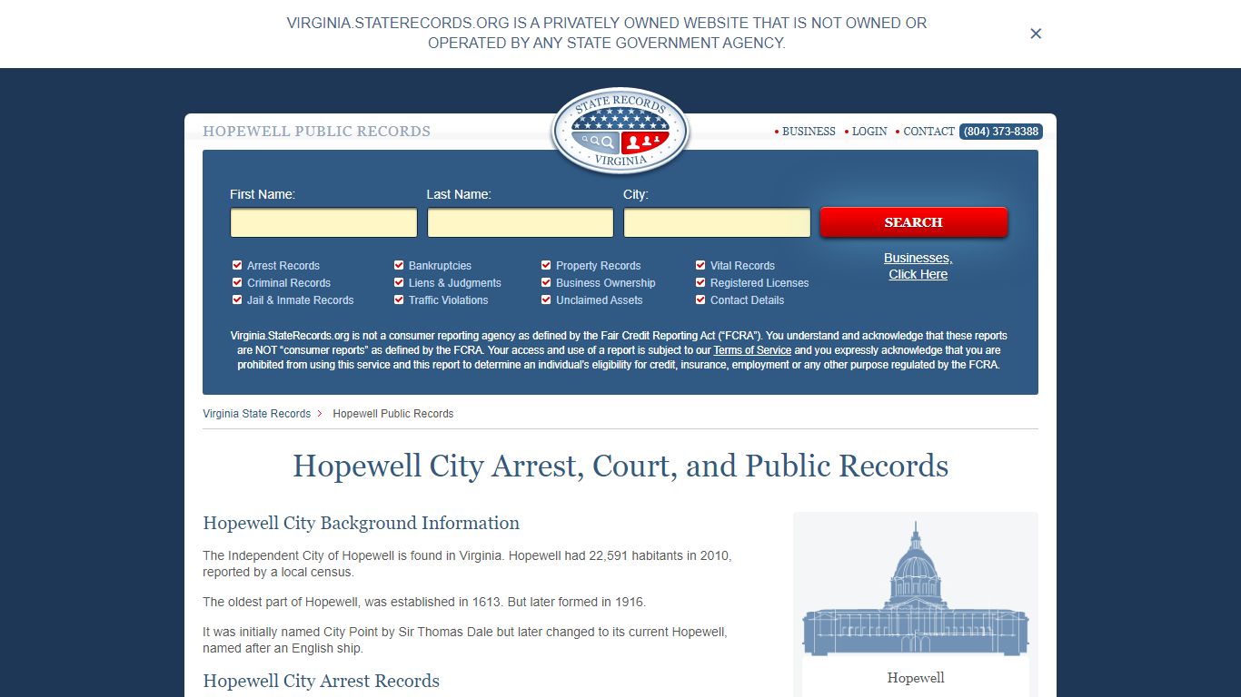 Hopewell Arrest and Public Records | Virginia.StateRecords.org